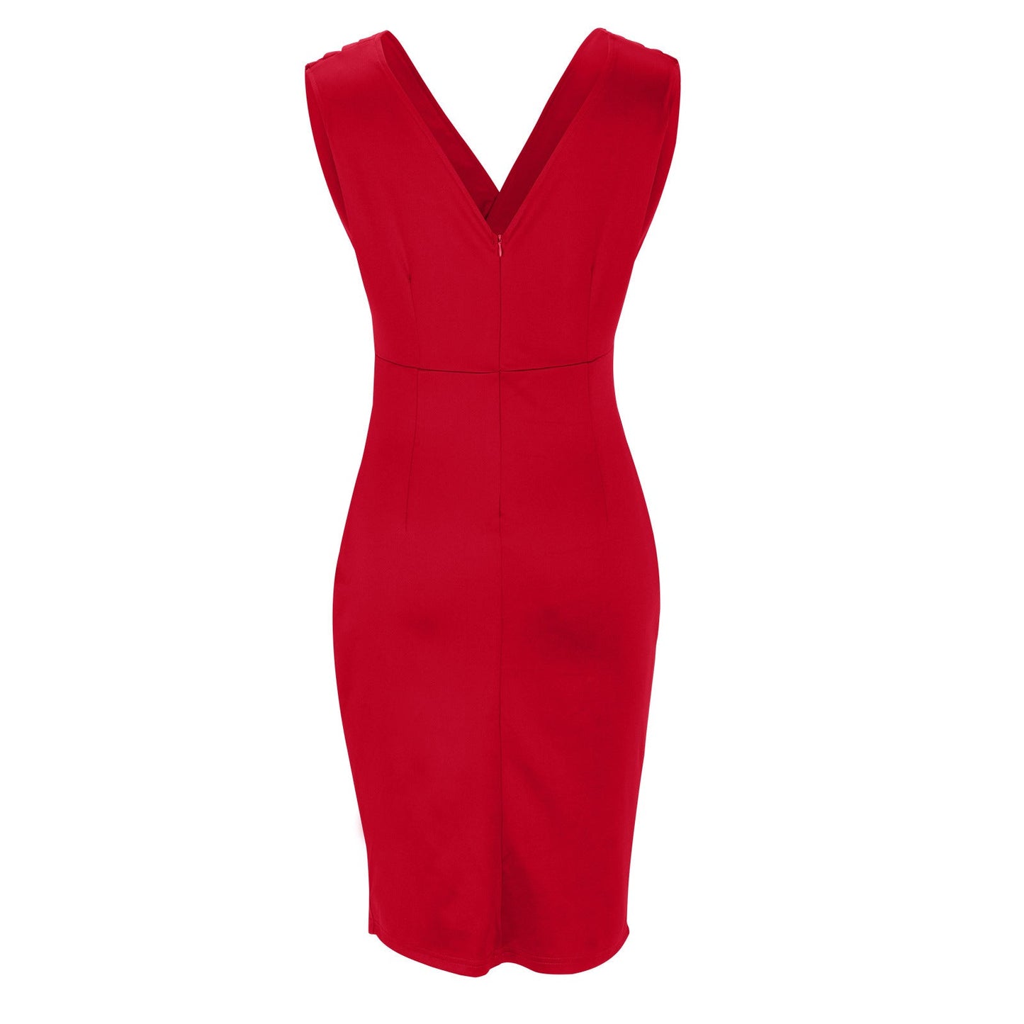 Lisanne™ | Elegante Getailleerde V-hals Jurk met Split