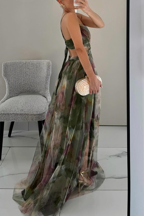 Kiki™|Schattige maxi-jurk met bloemenprint