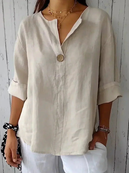 Saar™|Casual Blouse met V-hals