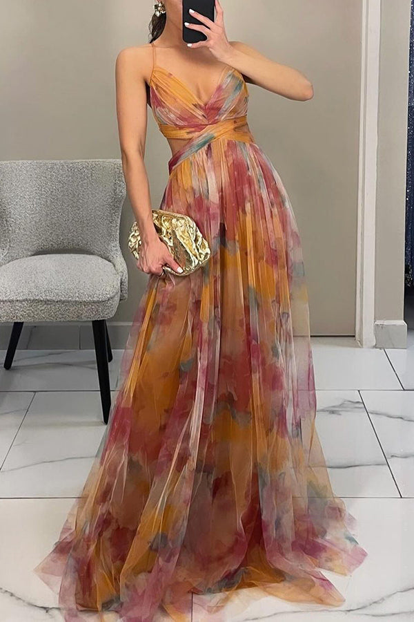 Kiki™|Schattige maxi-jurk met bloemenprint
