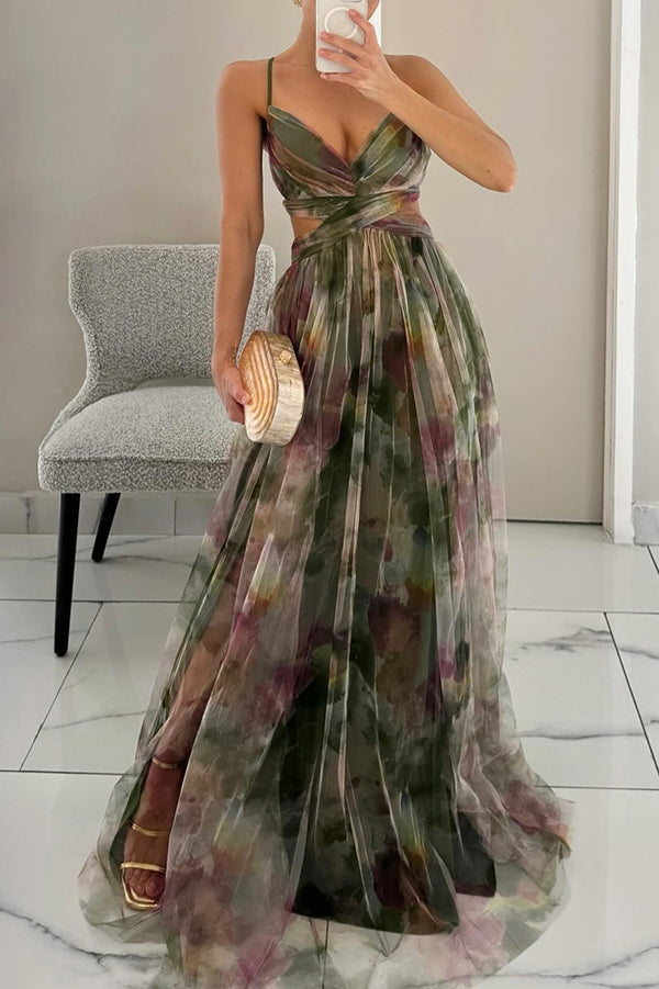 Kiki™|Schattige maxi-jurk met bloemenprint