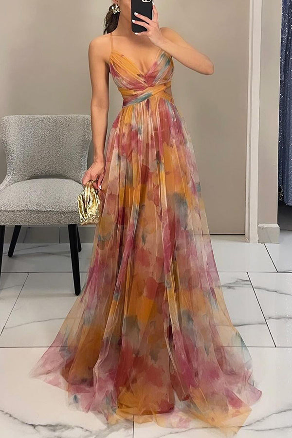 Kiki™|Schattige maxi-jurk met bloemenprint