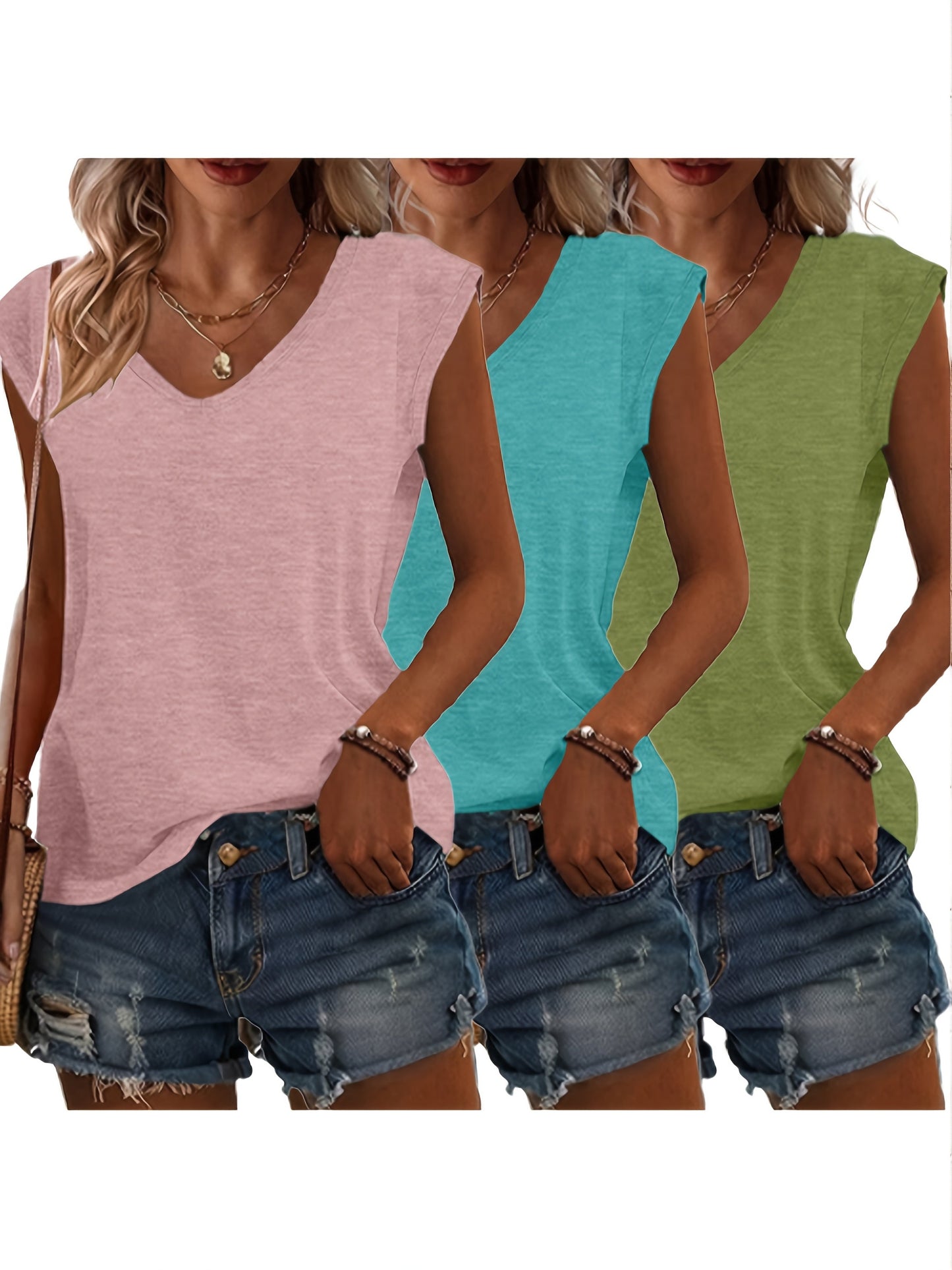 3-Delige Dames T-Shirt Set – Voor Elke Dag in Stijl
