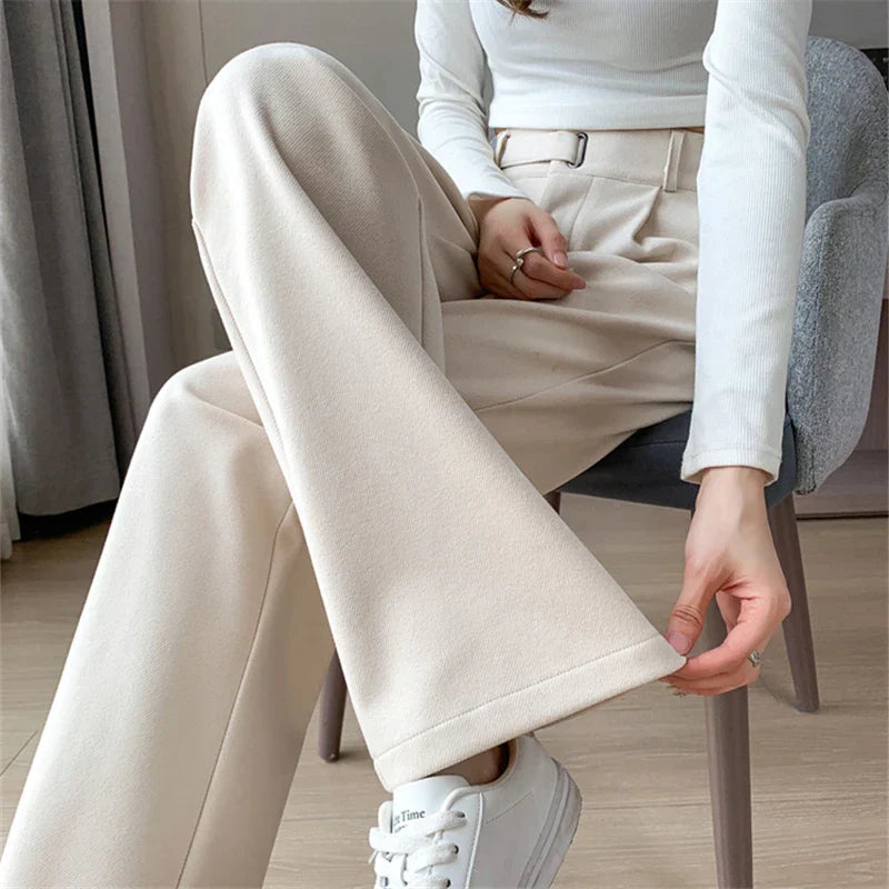 Reagan | Casual broek met wijde pijpen voor dames