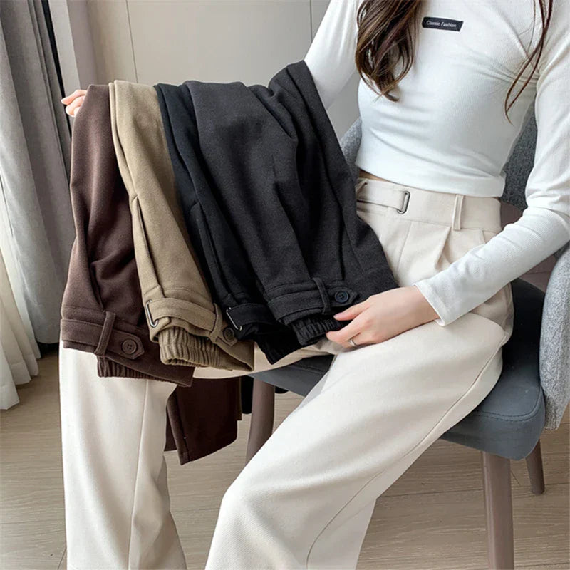 Reagan | Casual broek met wijde pijpen voor dames