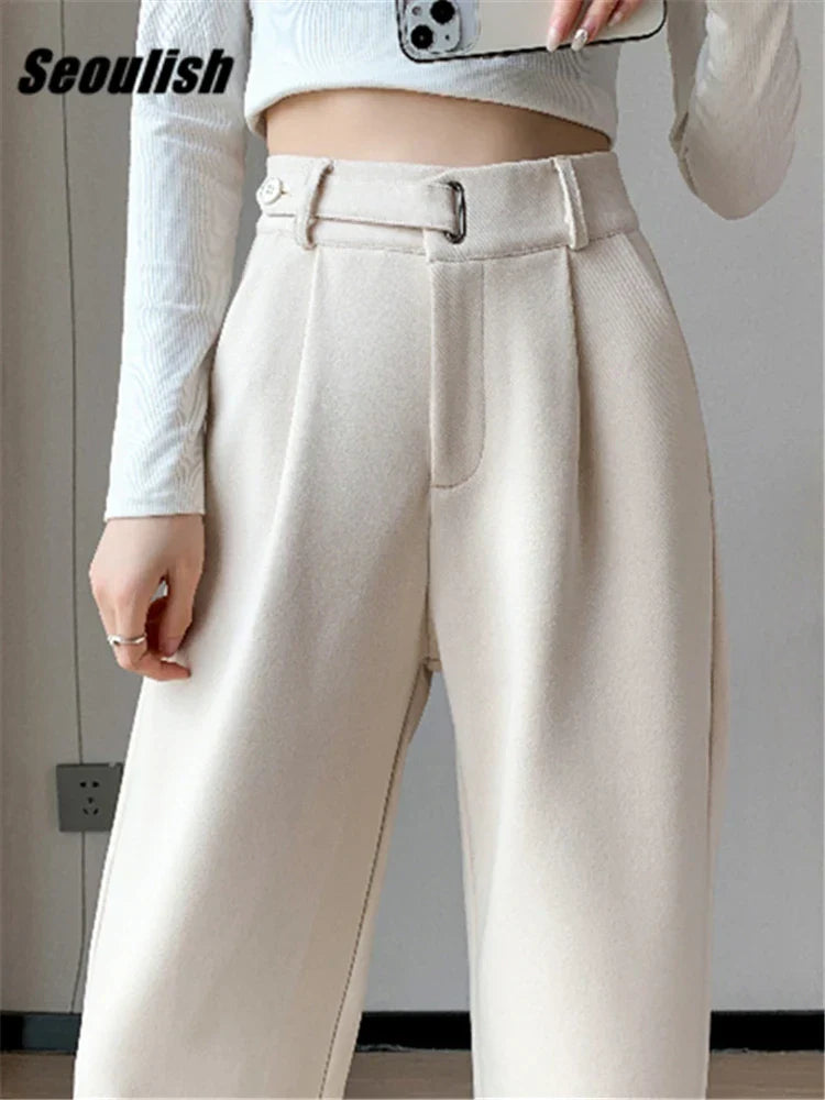 Reagan | Casual broek met wijde pijpen voor dames
