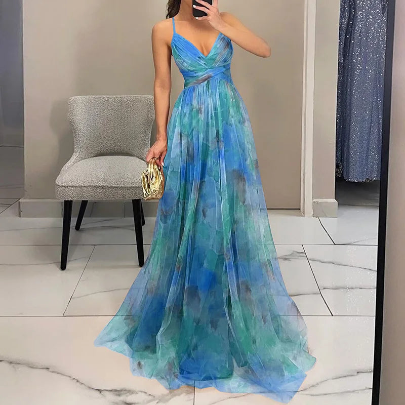 Kiki™|Schattige maxi-jurk met bloemenprint