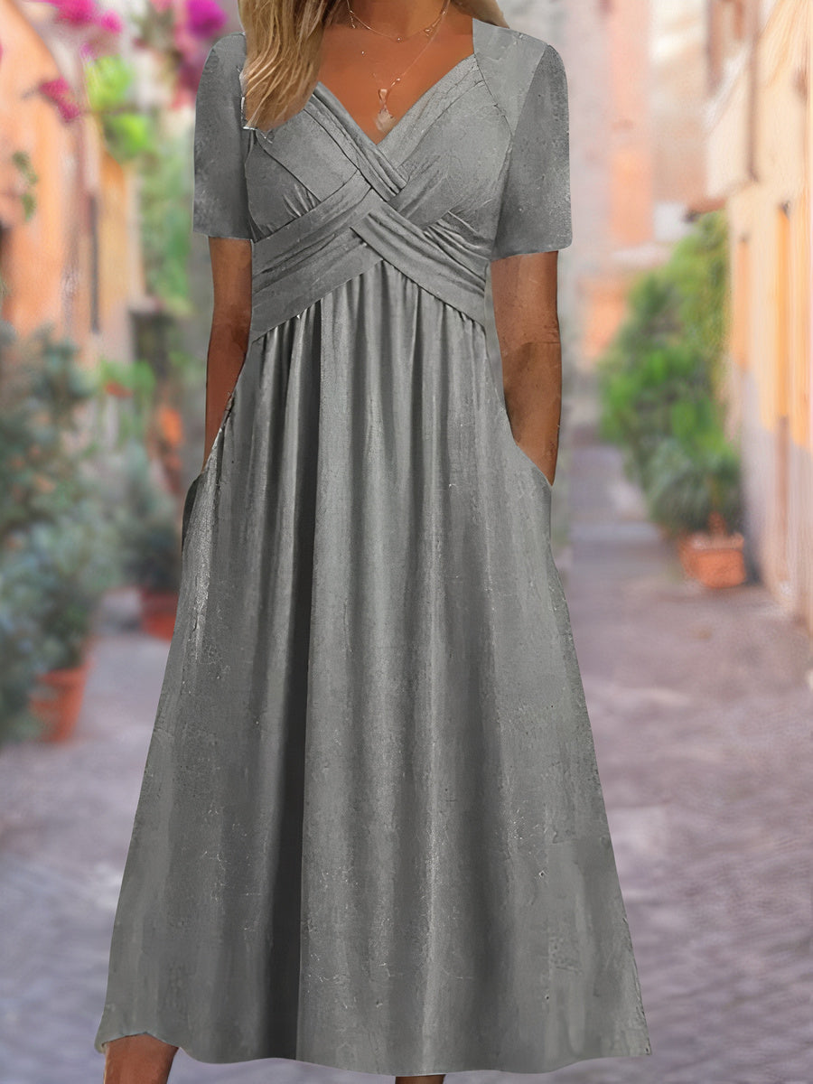Isra™|Comfortabele Zomerjurk met V-hals