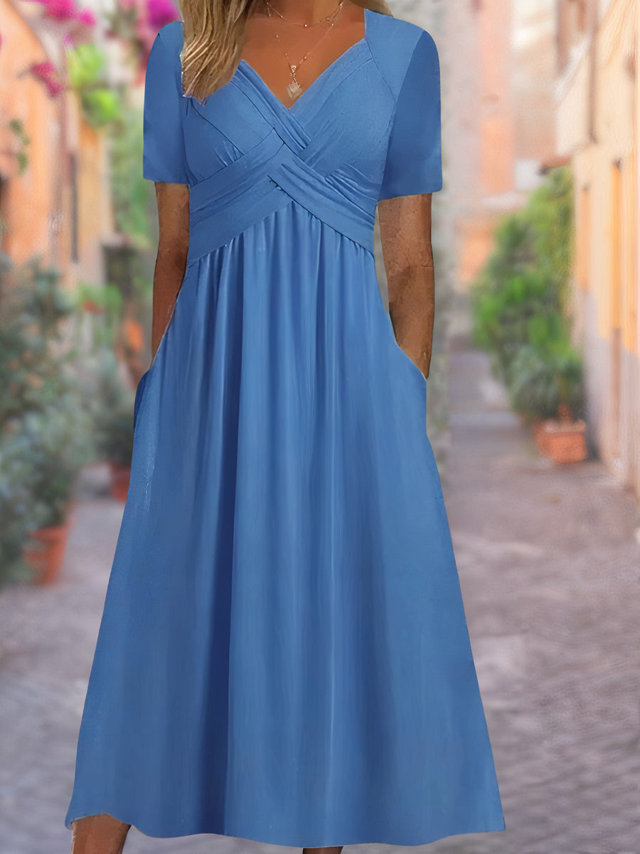 Isra™|Comfortabele Zomerjurk met V-hals