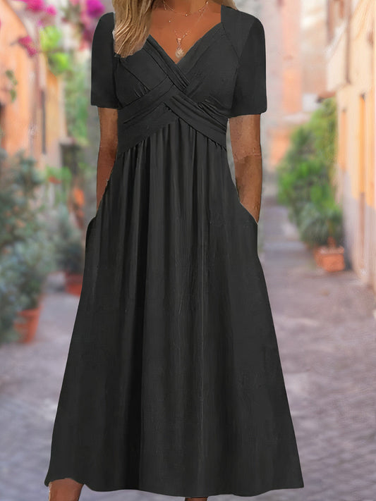 Isra™|Comfortabele Zomerjurk met V-hals