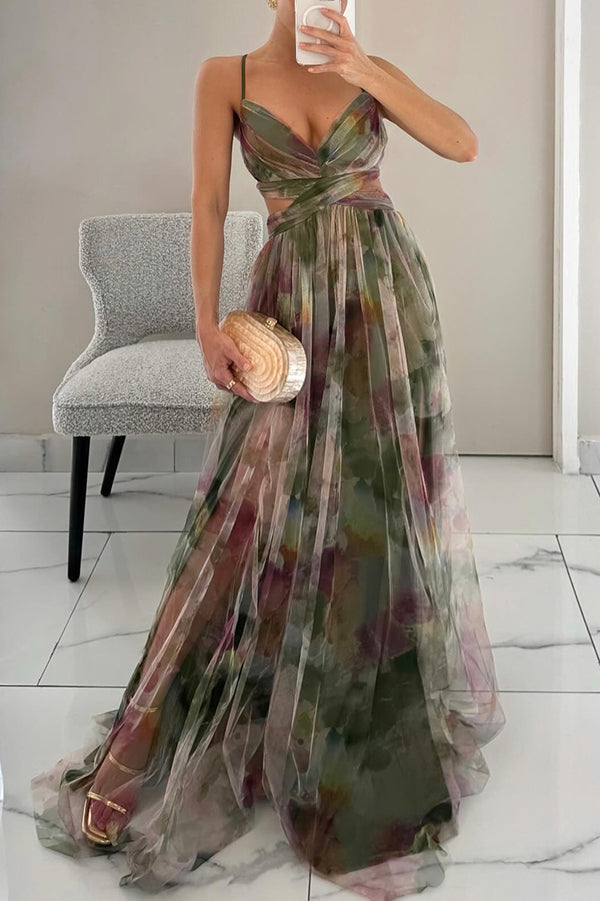Kiki™|Schattige maxi-jurk met bloemenprint